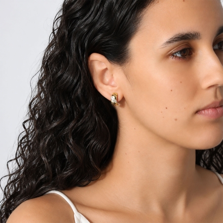 Pendientes Plata primera ley baño oro "Ellora"