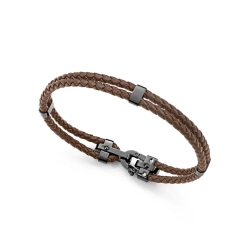 Pulsera Viceroy acero y piel 15209P01011