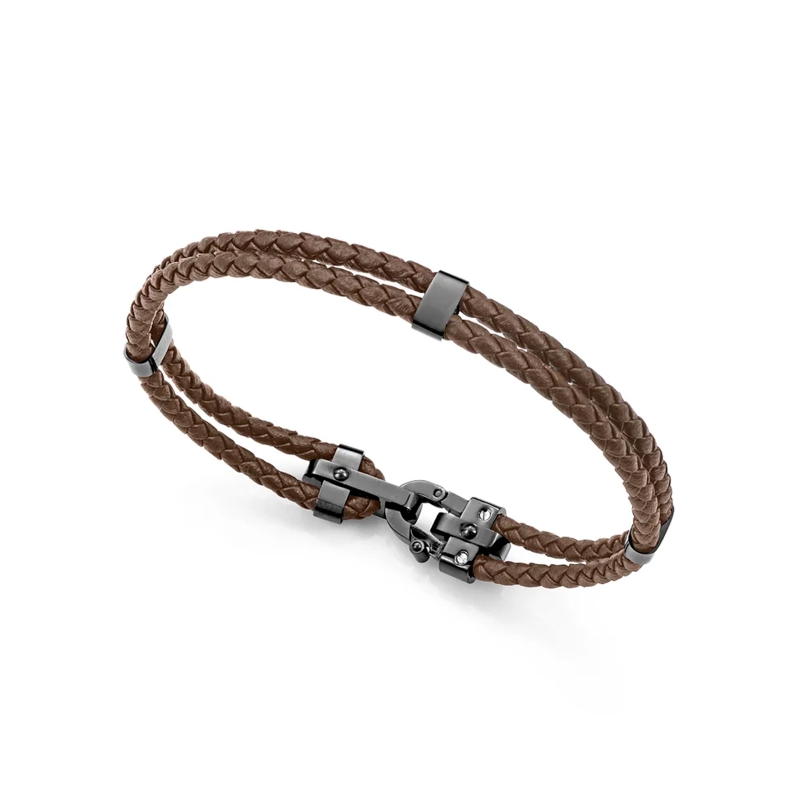Pulsera Viceroy acero y piel 15209P01011
