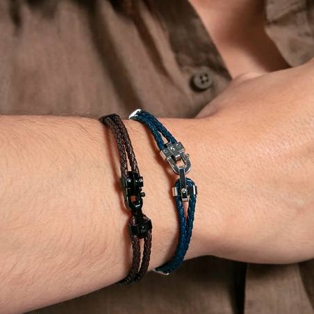 Pulsera Viceroy acero y piel 15209P01011