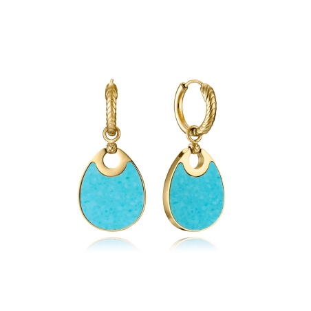 Pendientes Viceroy amazonita y nácar 15190E01012