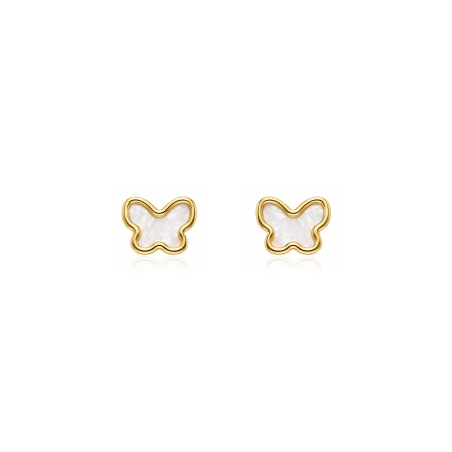 Pendientes Oro 18k y nácar "Petit Nacre"