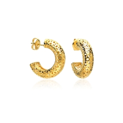 Pendientes plata baño oro 18k "Abeil"