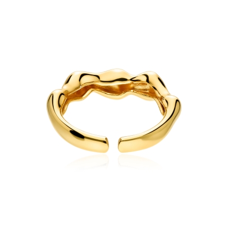 Anillo plata baño oro 18k "Mimba"