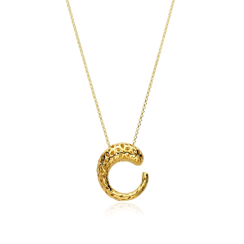 Gargantilla plata baño oro 18k "Abeil"