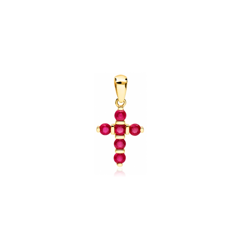 Colgante oro 18k y rubíes "Balve"