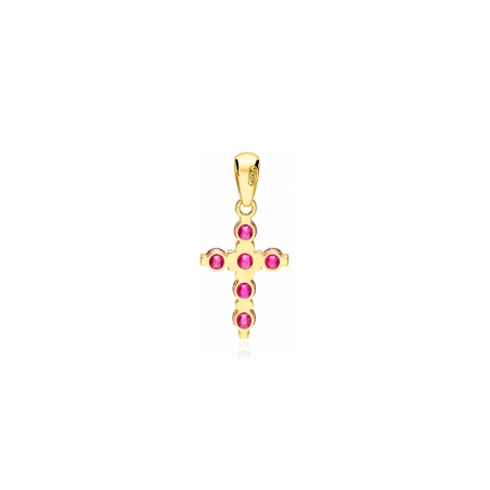 Colgante oro 18k y rubíes "Balve"