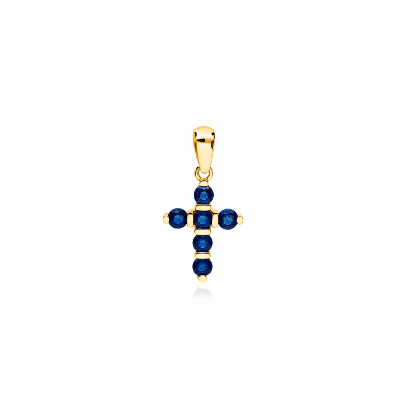 Colgantes oro 18k y zafiros "Balve"