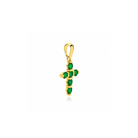 Colgantes oro 18k y esmeraldas "Balve"