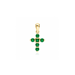 Colgantes oro 18k y esmeraldas "Balve"