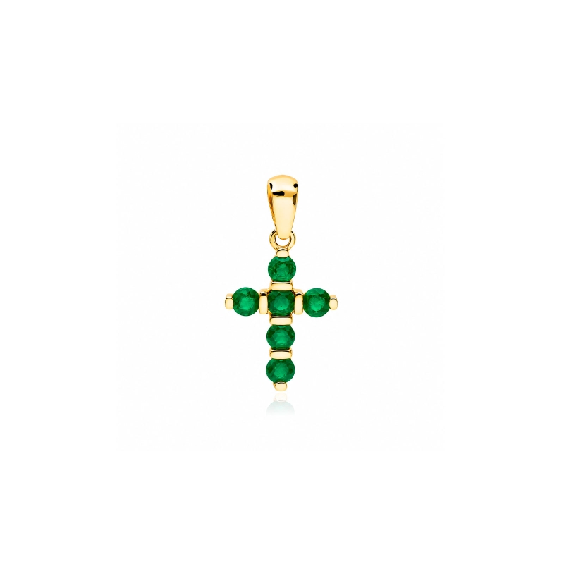 Colgantes oro 18k y esmeraldas "Balve"