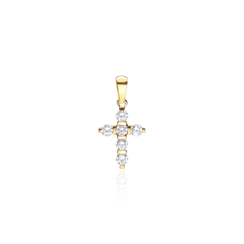 Colgante oro 18k y circonitas "Balve"