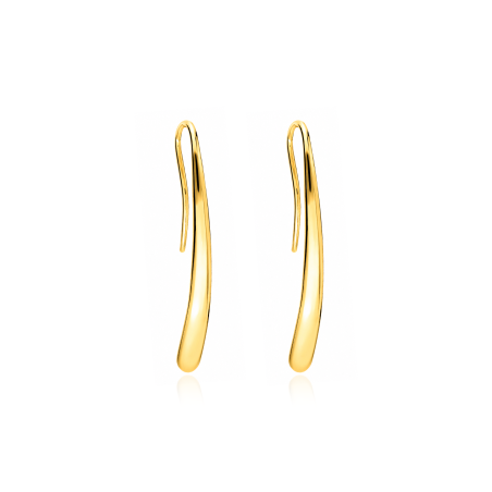 Pendientes plata baño oro 18k "Bimba"