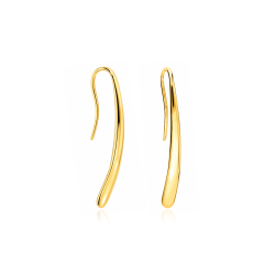 Pendientes plata baño oro 18k "Bimba"