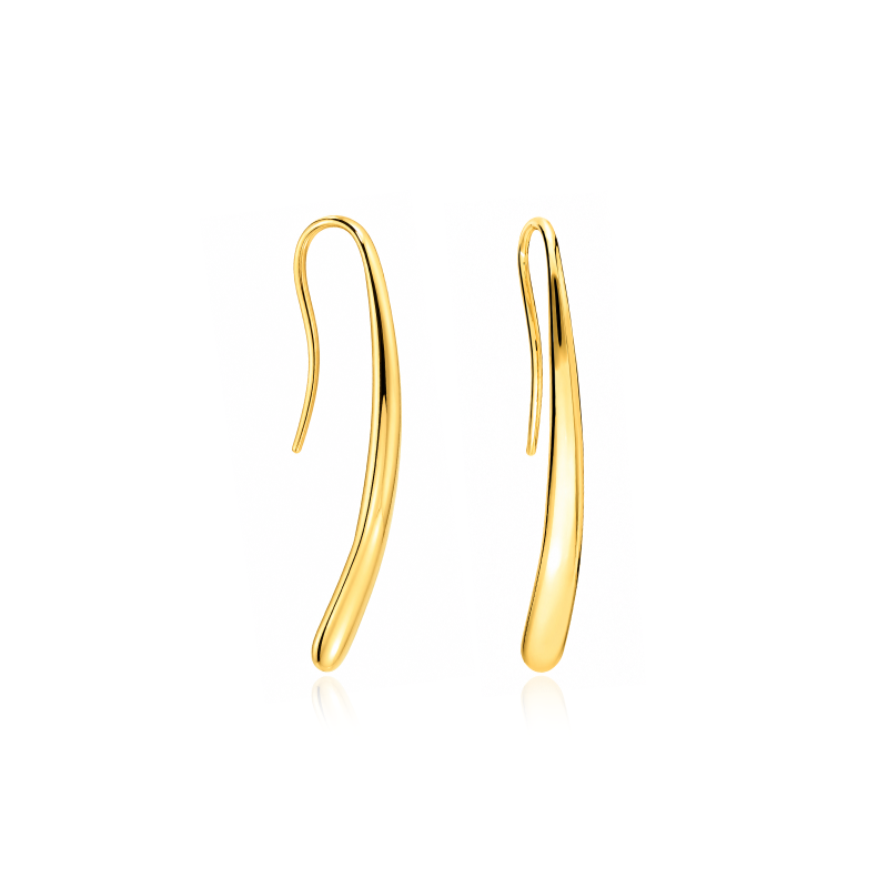 Pendientes plata baño oro 18k "Bimba"