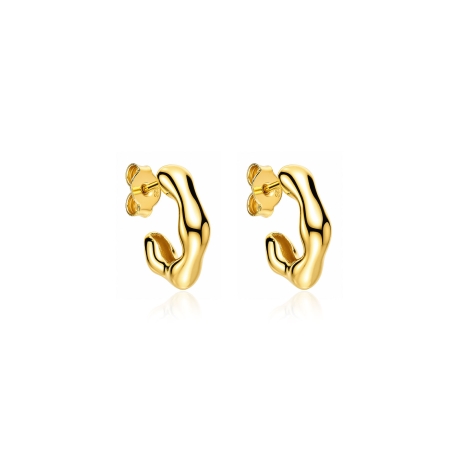 Pendientes plata con baño oro 18k "Mimba"