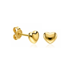 Pendientes plata con baño oro 18k "Benni"