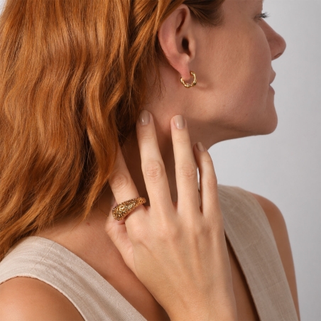 Anillo plata baño oro 18k "Abeil"