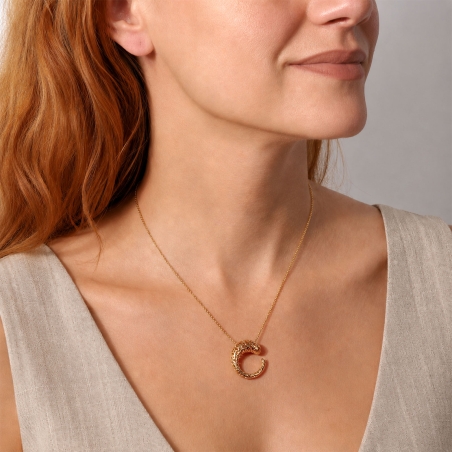 Gargantilla plata baño oro 18k "Abeil"