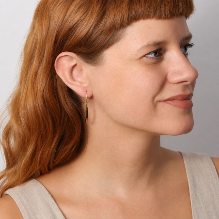 Pendientes plata baño oro 18k "Bimba"