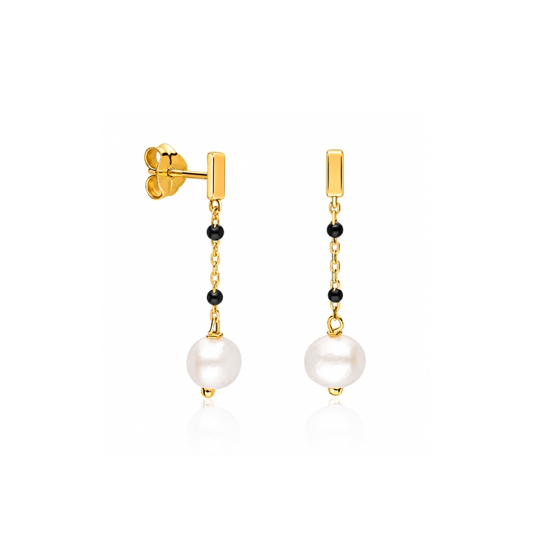 Pendientes Plata Baño Oro 18k "Padma"