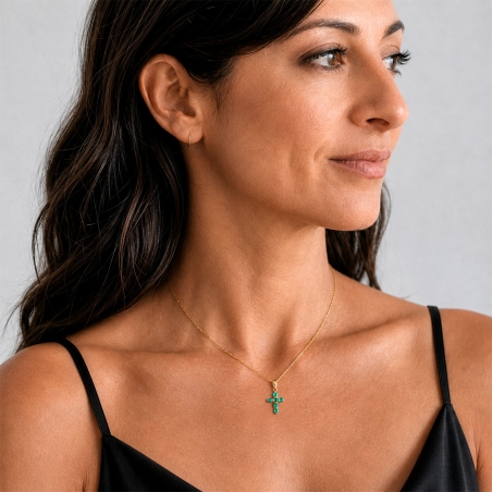 Colgantes oro 18k y esmeraldas "Balve"
