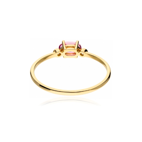 Anillo oro 18k topacio y diamantes 0.02cts "Pastels"