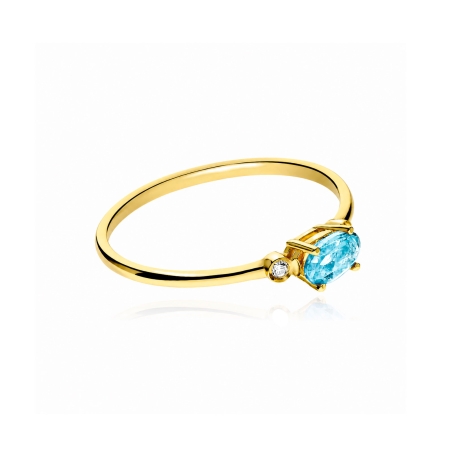 Anillo oro 18k swiss y diamantes 0.02cts "Pastels"