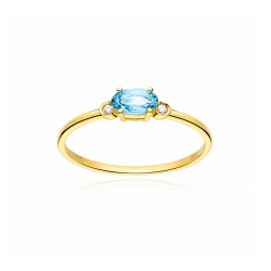 Anillo oro 18k swiss y diamantes 0.02cts "Pastels"