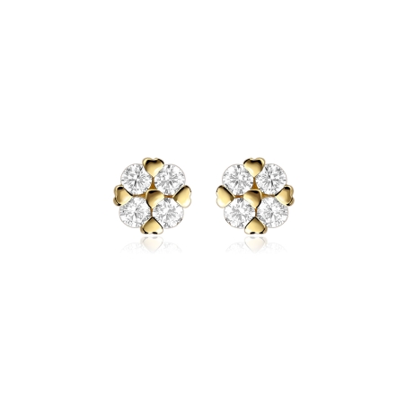 Pendientes oro 9k y circonitas "Intense"