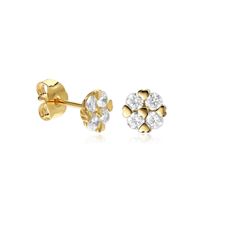 Pendientes oro 9k y circonitas "Intense"
