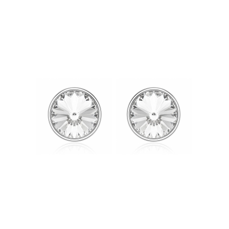 Pendientes plata primera ley 11mm "Chromatic White"