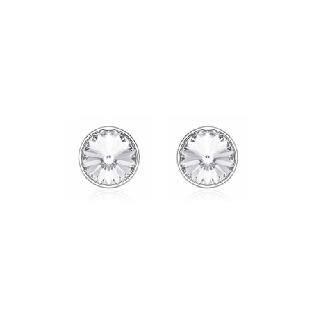 Pendientes plata primera ley 8mm "Chromatic White"