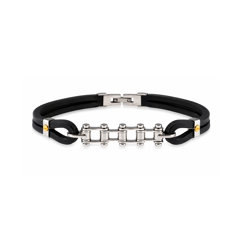 Pulsera acero y silicona "Nerdú"