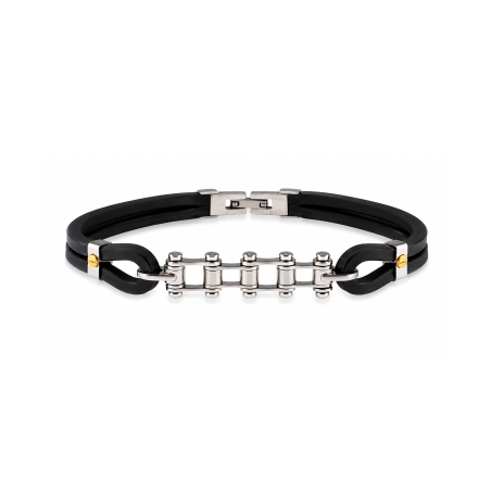 Pulsera acero y silicona "Nerdú"