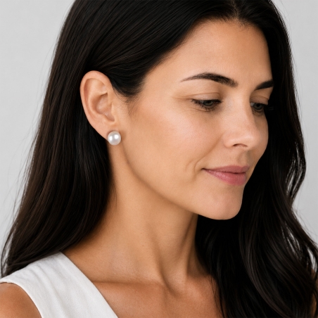 Pendientes oro 18k y perlas cultivadas "Barroca"