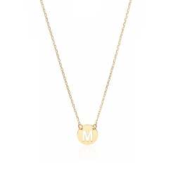 Gargantilla Oro 18k Letra M "Abc"