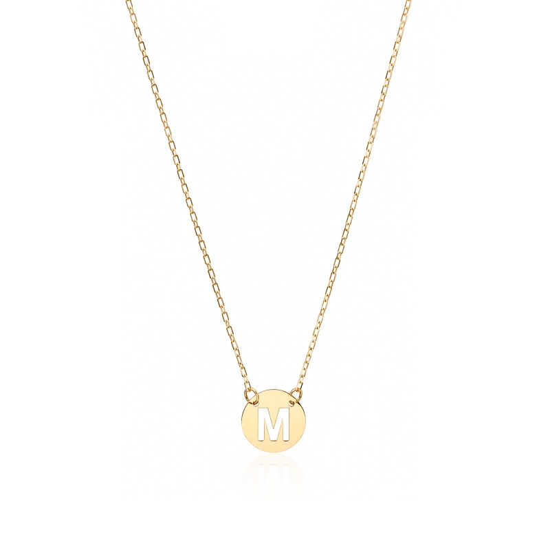 Gargantilla Oro 18k Letra M "Abc"