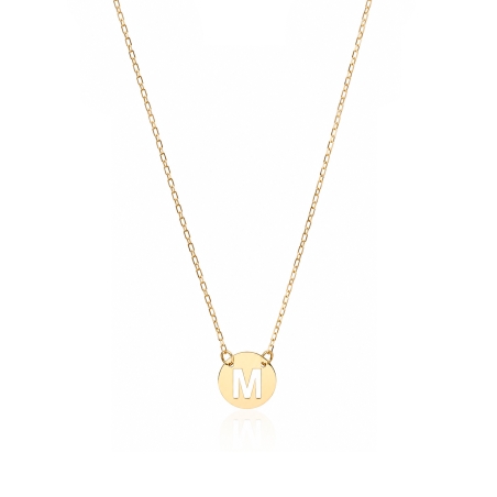 Gargantilla Oro 18k Letra M "Abc"