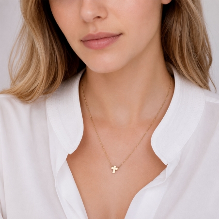 Gargantilla plata baño oro 18k "Silhouette"