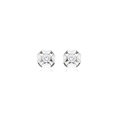 Pendientes Oro 18k y diamantes 0.20cts "Doss"