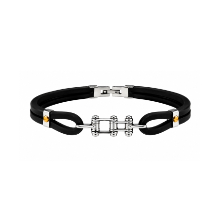 Pulsera acero y silicona "Nerdú"