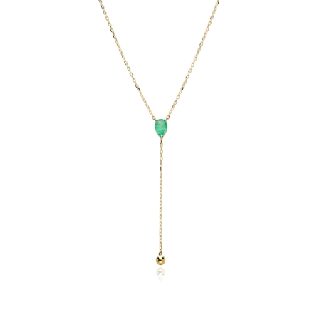 Gargantilla oro 9k y esmeralda "Lágrima de Lorca"