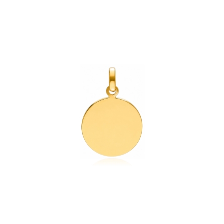 Colgante plata baño oro 18k 15mm "Virgen del Carmen"