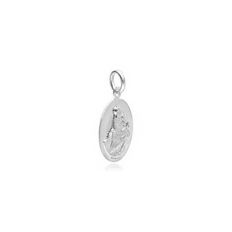 Colgante plata primera ley 15mm "Virgen del Carmen"
