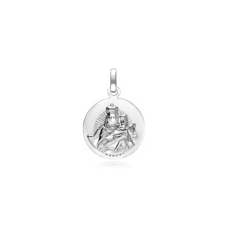 Colgante plata primera ley 15mm "Virgen del Carmen"