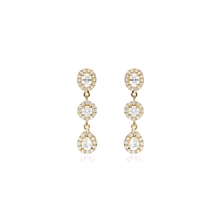 Pendientes oro 18k y circonitas "Sofia"