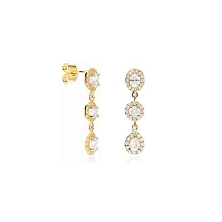 Pendientes oro 18k y circonitas "Sofia"
