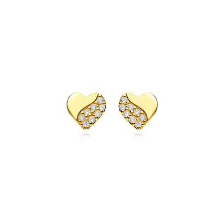 Pendientes oro 9k y circonitas "Romeo"