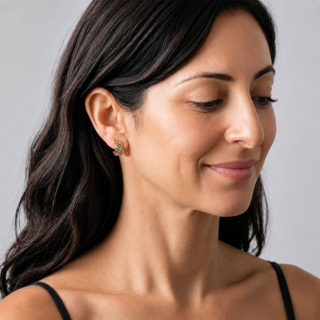 Pendientes oro 18k "Pruma"